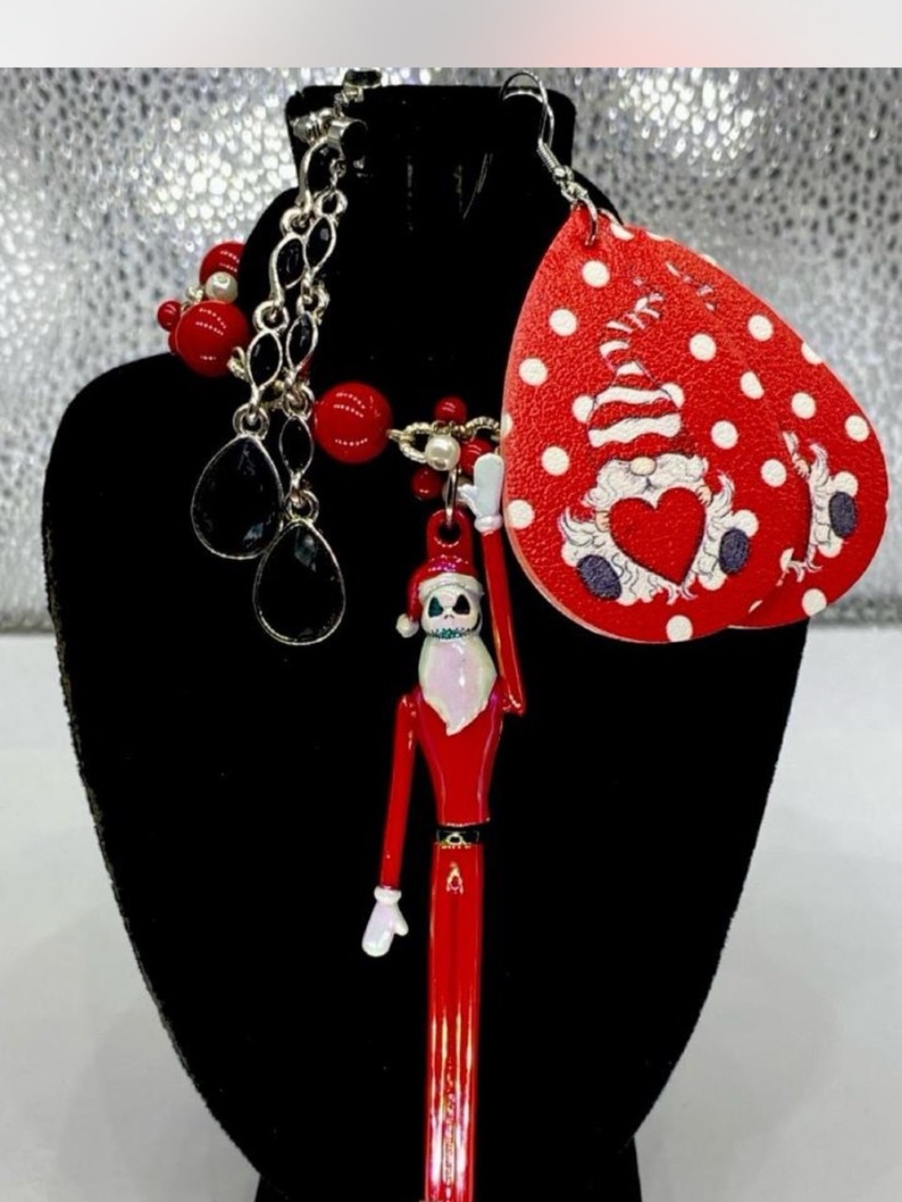 Disney *^^ A nightmare before Christmas *^* Custom * Neckkace / 2 x Earrings *^*